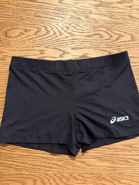 ASICS Black Women's Athletic Bike Gym Lounge Comfy Short Shorts Medium